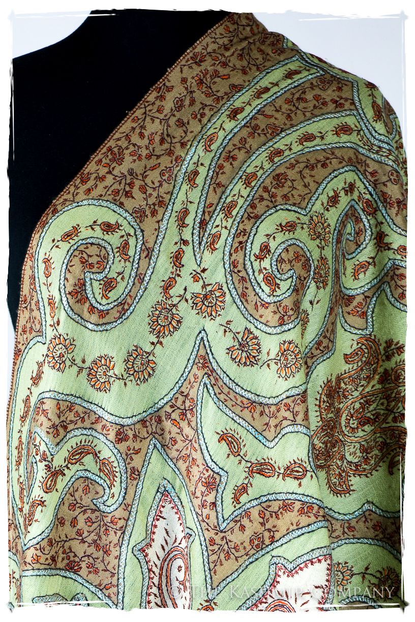 The Mona Lisa Celadon Mist Deux Shawl