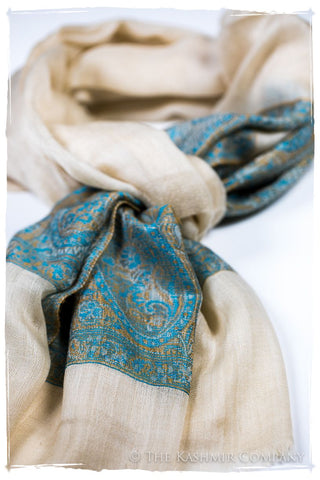 Tiziana Paisley Frontière Pashmina Cashmere Scarf