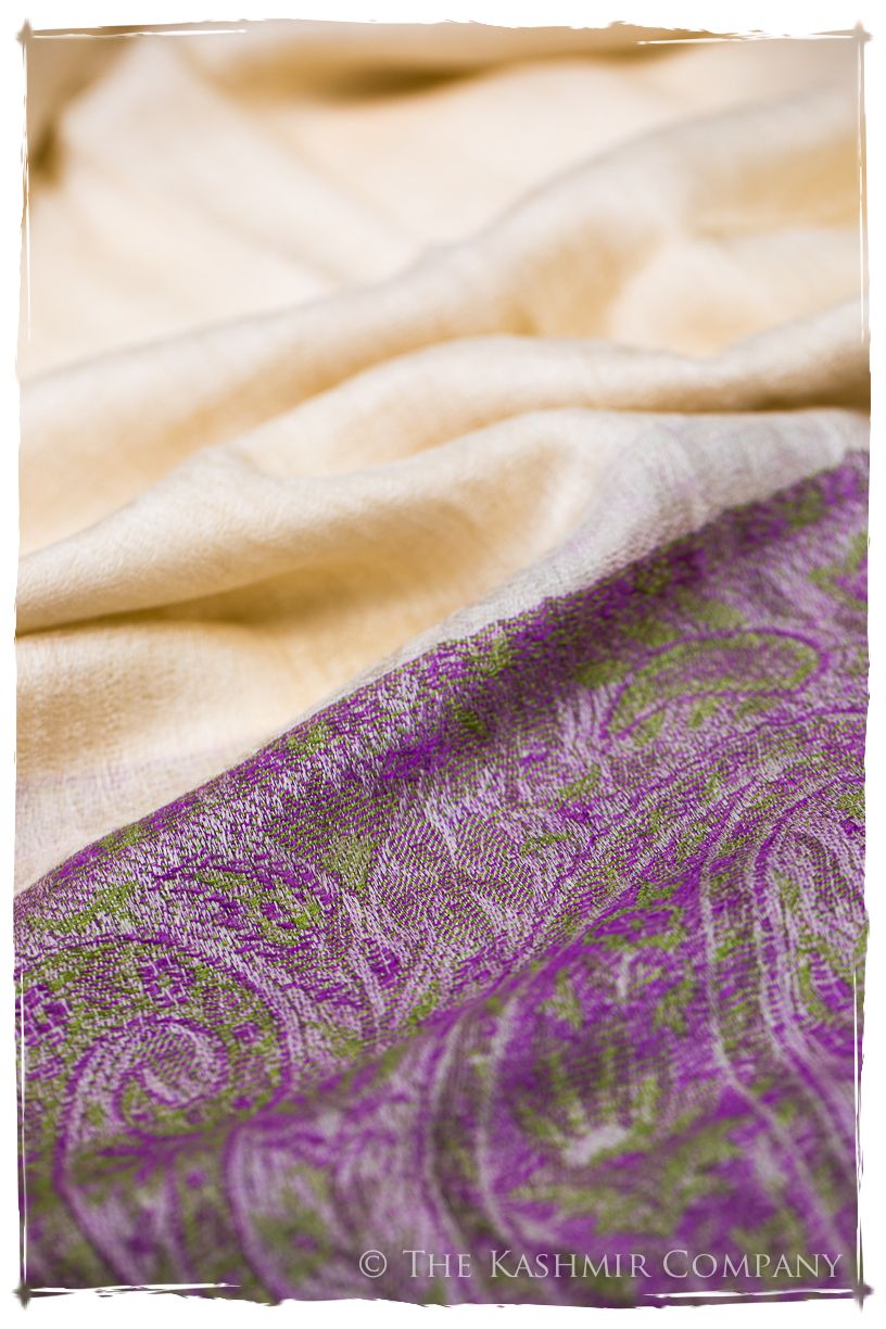 Ruqayya Paisley Frontière Pashmina Cashmere Scarf
