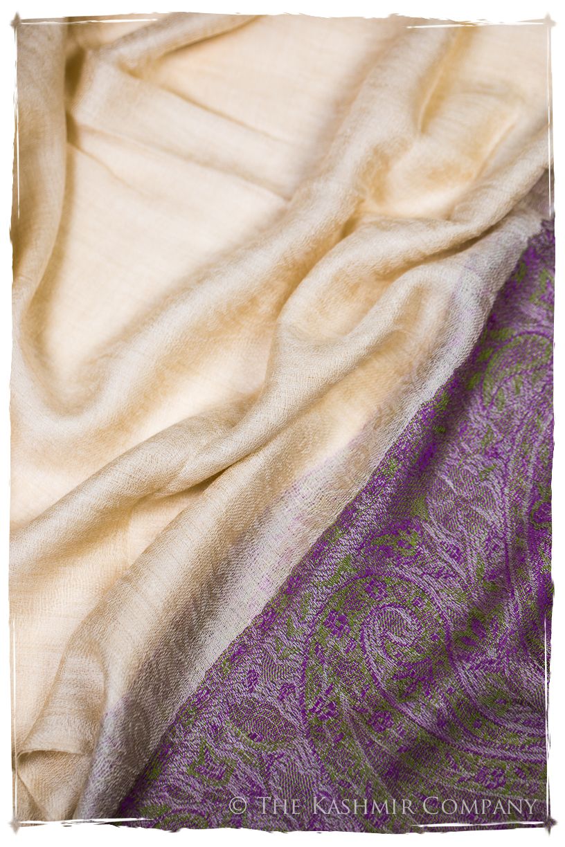 Ruqayya Paisley Frontière Pashmina Cashmere Scarf