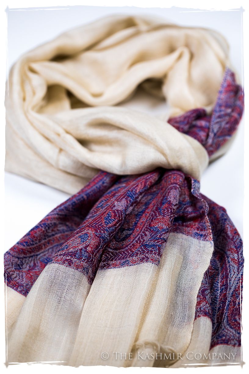 Qistina Paisley Frontière Pashmina Cashmere Scarf