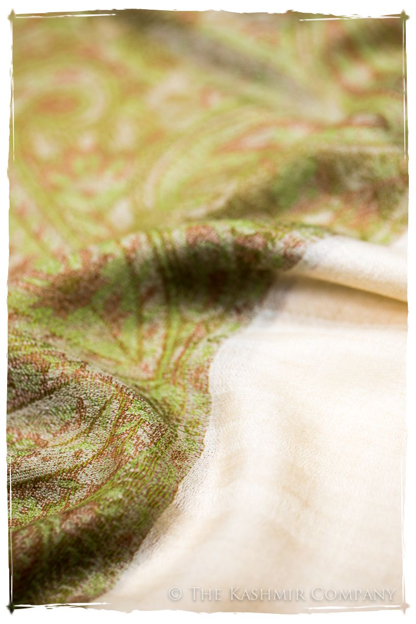 Nezha Paisley Frontière Pashmina Cashmere Scarf