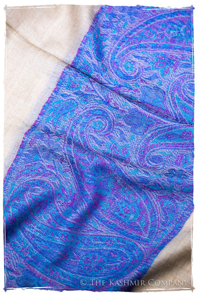 Naziha Paisley Frontière Pashmina Cashmere Scarf