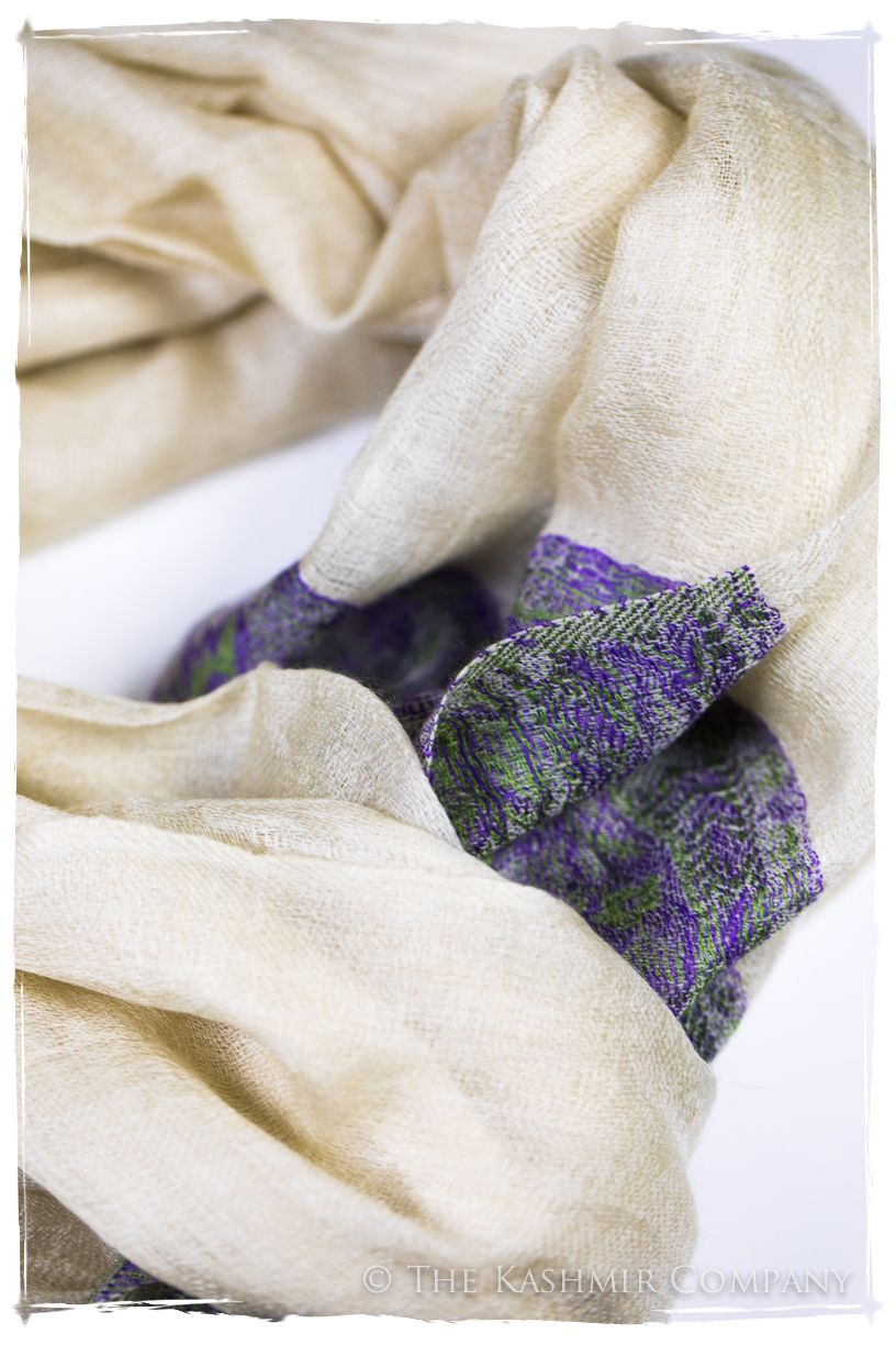 Maysoon Paisley Frontière Pashmina Cashmere Scarf