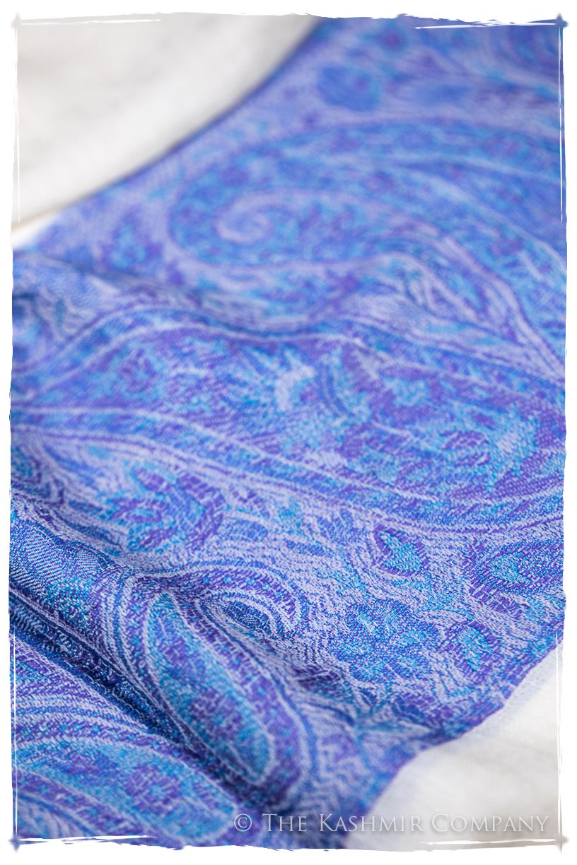 Leila Paisley Frontière Pashmina Cashmere Scarf