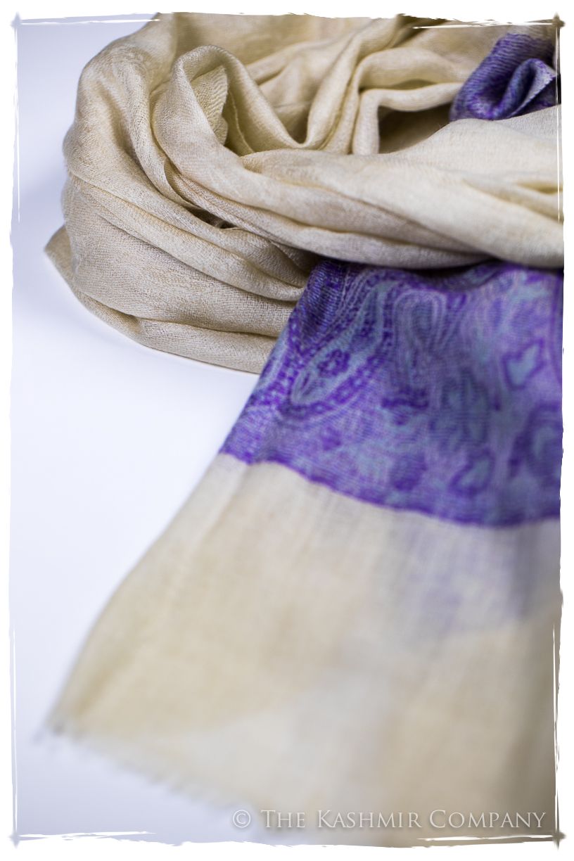 Khadija Paisley Frontière Pashmina Cashmere Scarf
