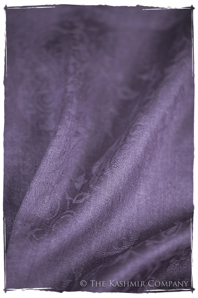 Orchid Mist Paisley Kashmir Wool Scarf