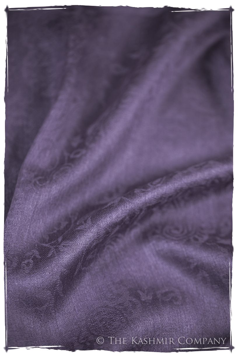 Orchid Mist Paisley Kashmir Wool Scarf
