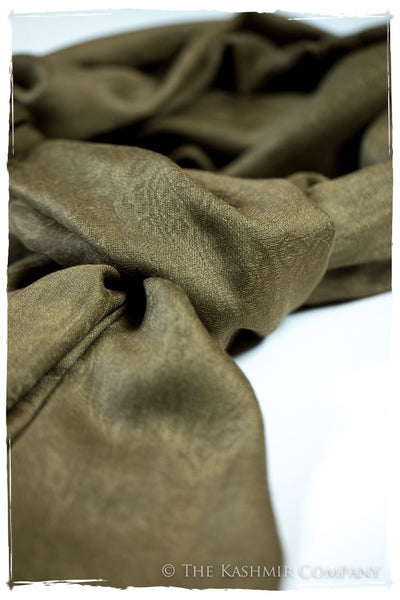 Organic Henna Paisley Kashmir Wool Scarf