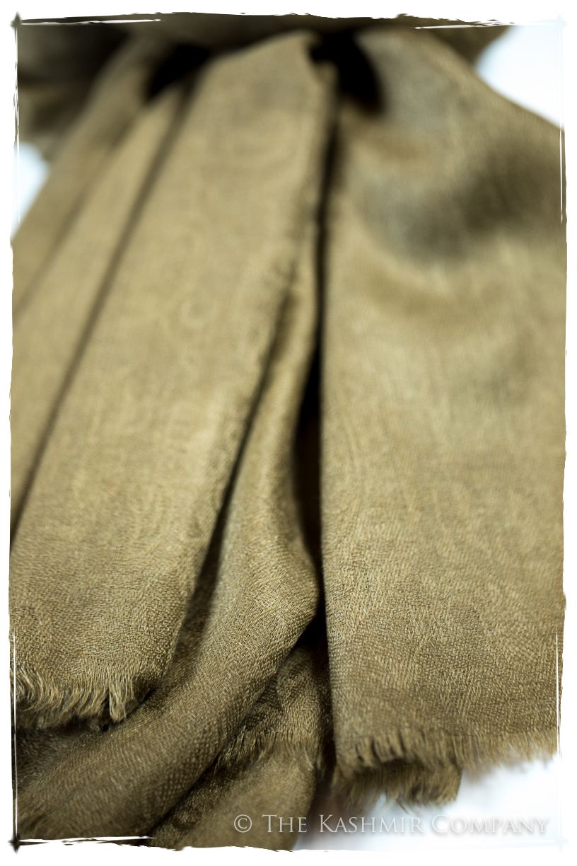 Organic Henna Paisley Kashmir Wool Scarf