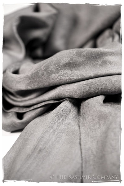 Chinchilla Paisley Kashmir Wool Scarf