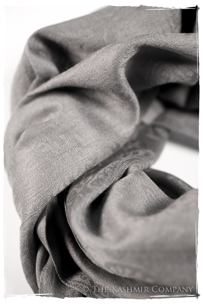 Chinchilla Paisley Kashmir Wool Scarf