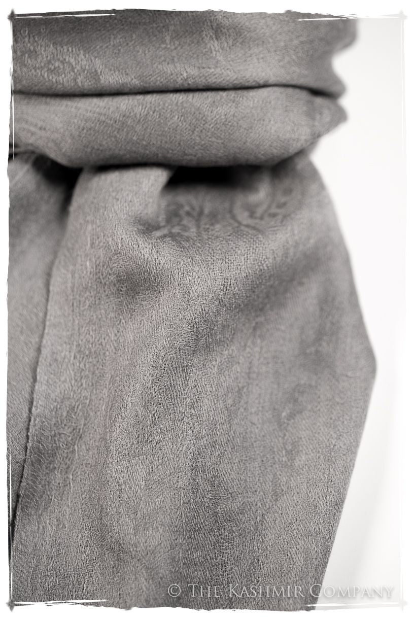 Chinchilla Paisley Kashmir Wool Scarf