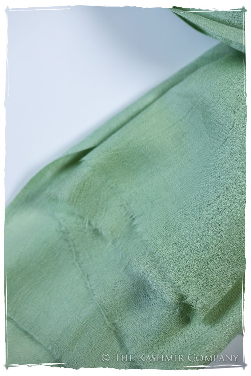 Nile Mist Paisley Kashmir Wool Scarf