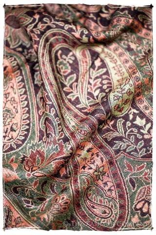 Adriana Paisley Reversible Kashmir Wool Scarf