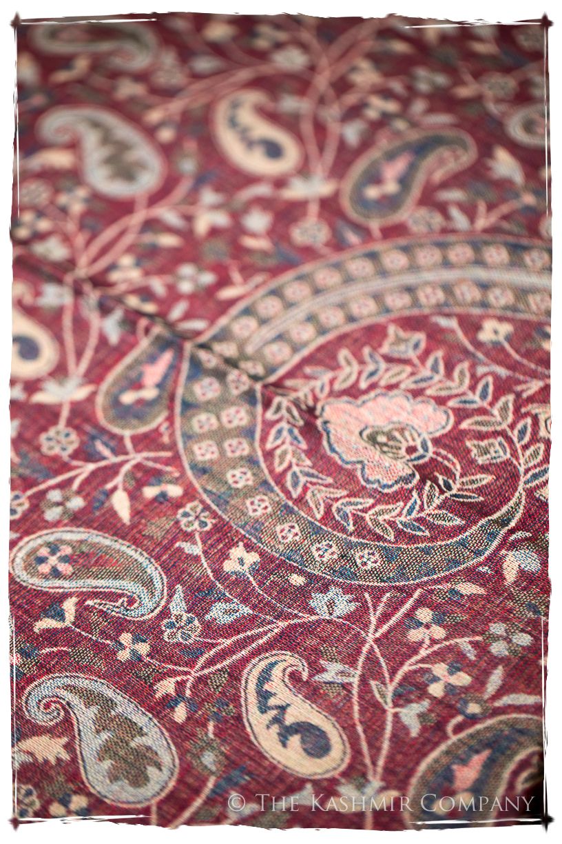 Annamaria Paisley Reversible Kashmir Wool Scarf