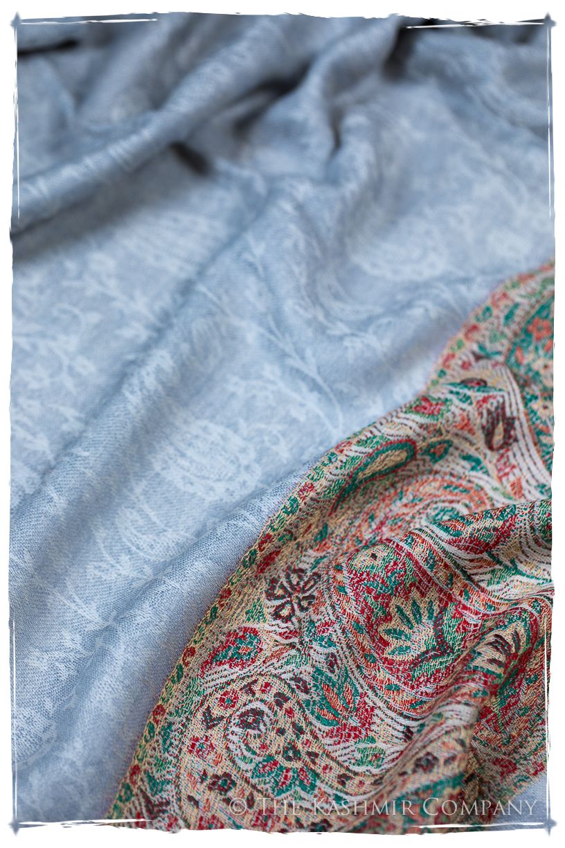 Letizia Frontière Ivory Kashmir Wool Scarf