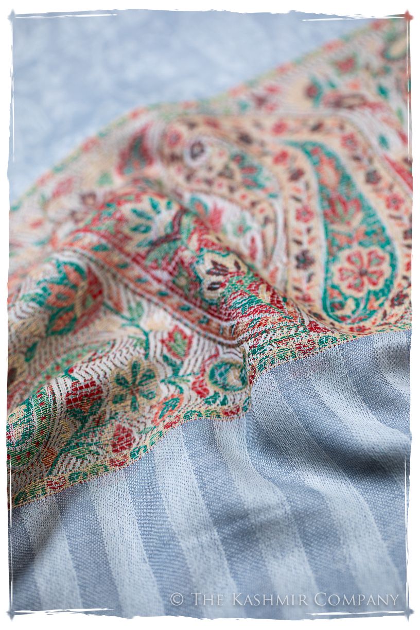Letizia Frontière Ivory Kashmir Wool Scarf