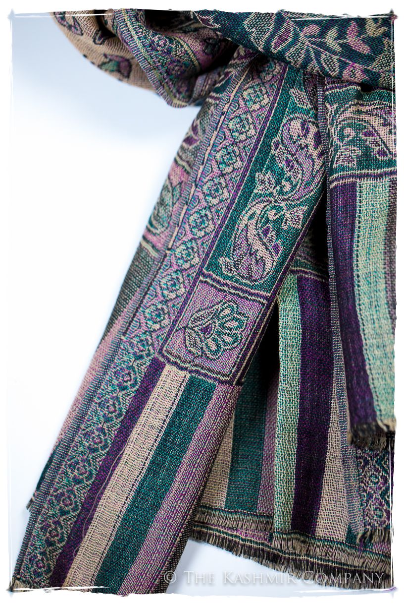 María Antonietta Paisley Reversible Kashmir Wool Scarf