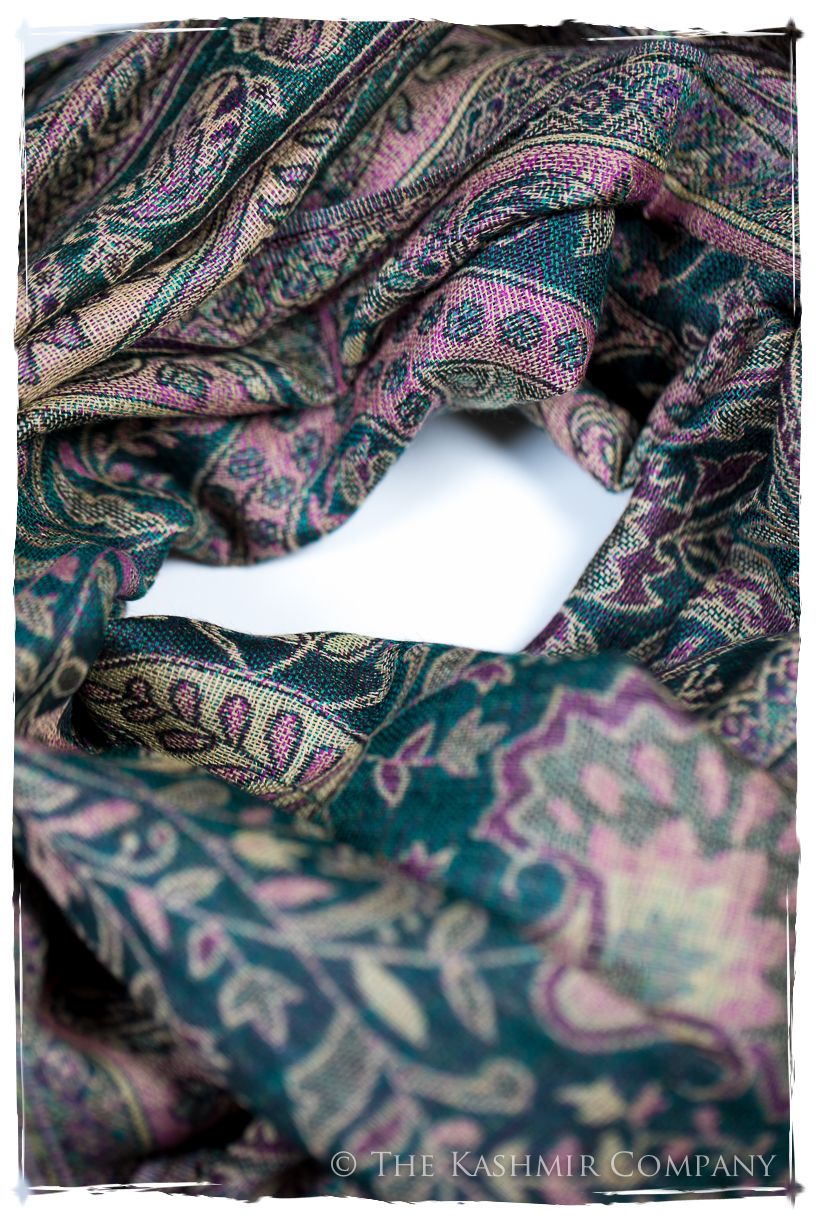 María Antonietta Paisley Reversible Kashmir Wool Scarf