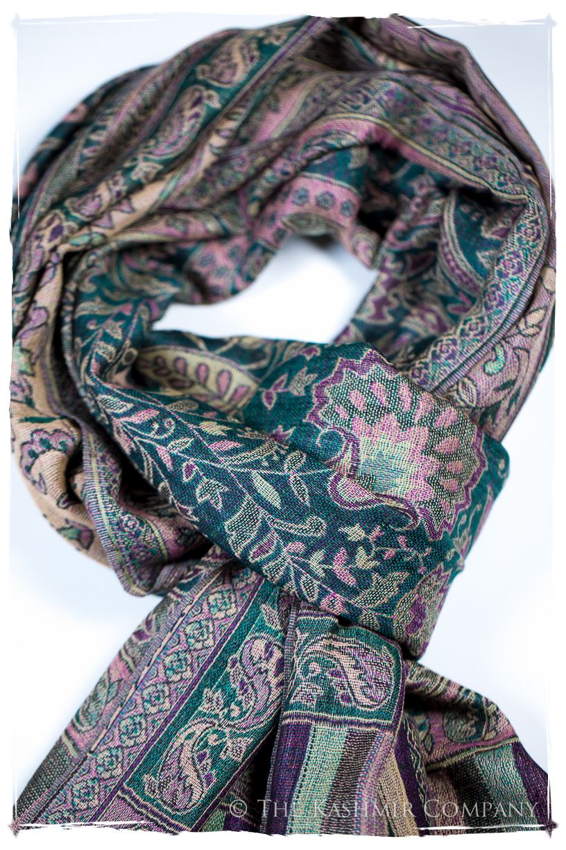 María Antonietta Paisley Reversible Kashmir Wool Scarf