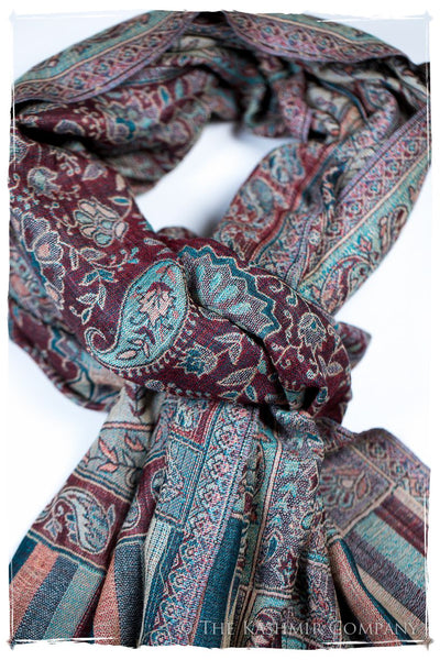 Milena Paisley Reversible Kashmir Wool Scarf