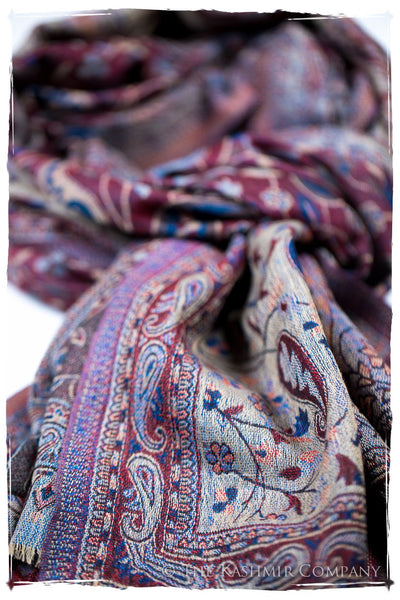 Morena Paisley Reversible Kashmir Wool Scarf