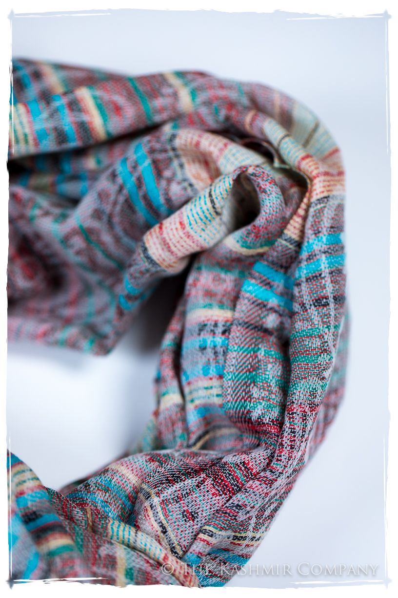 Patrizia Champs de Paisley Ivory Kashmir Wool Scarf