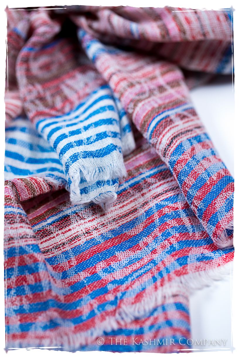 Raffaella Champs de Paisley Ivory Kashmir Wool Scarf