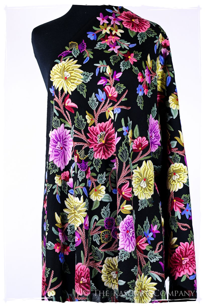 Belles Fleurs de Maisonnais Français Antiquaires Shawl