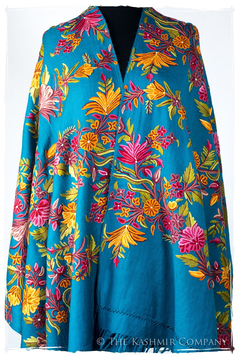 Amoureuse de Élise Française Bleu Notre Dame Shawl