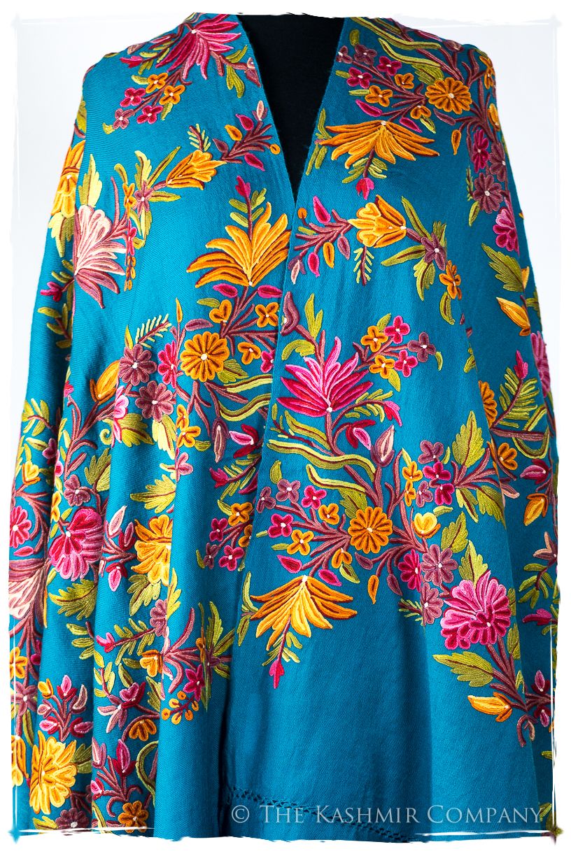 Amoureuse de Élise Française Bleu Notre Dame Shawl