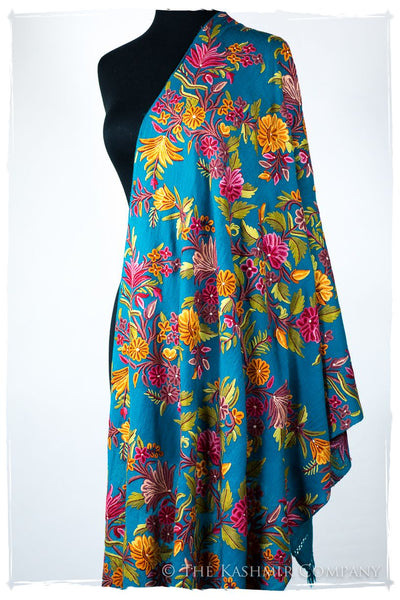 Amoureuse de Élise Française Bleu Notre Dame Shawl