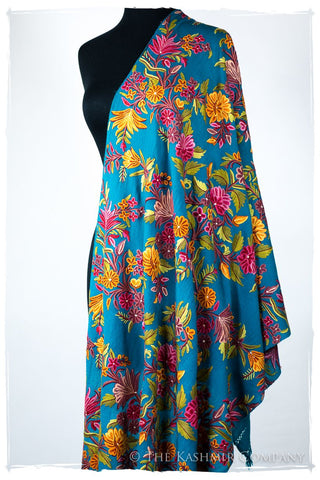 Amoureuse de Élise Française Bleu Notre Dame Shawl