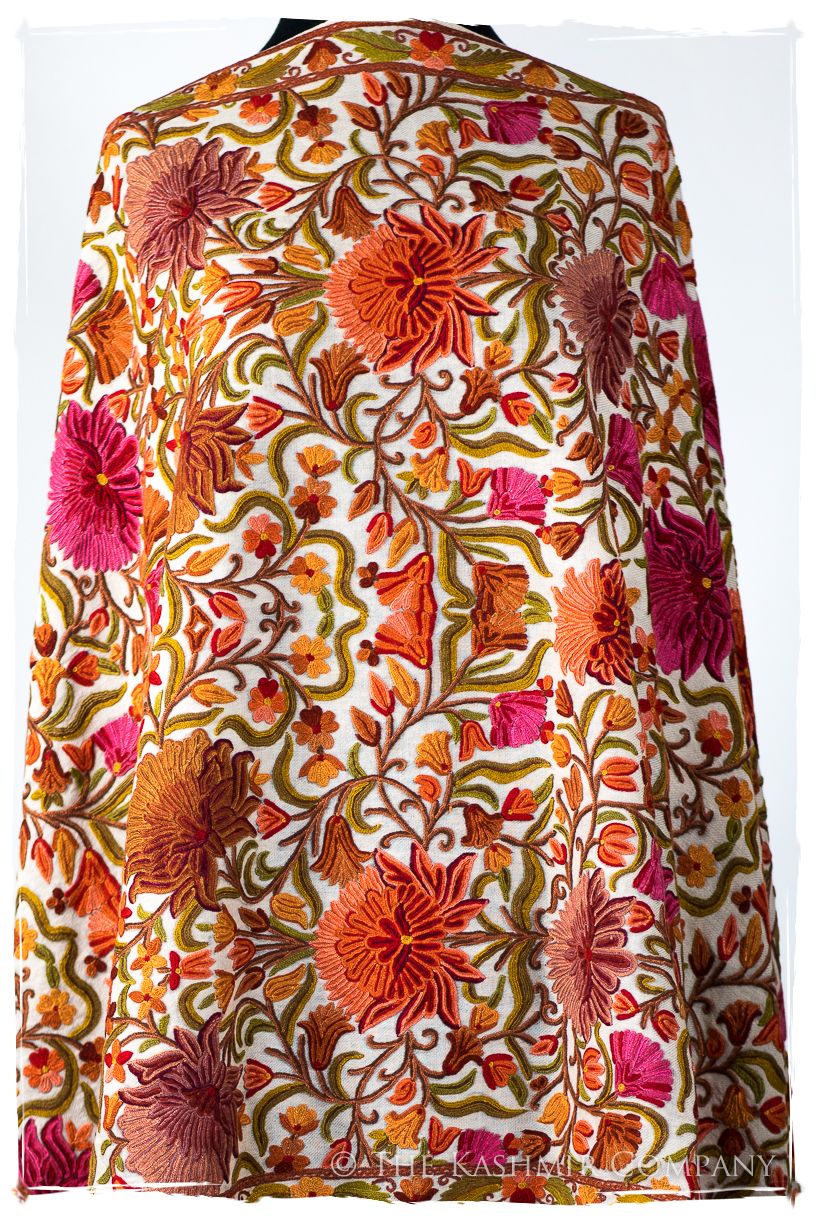 Jardin Brigitte de Bijoux Rouges en Cachemire Antiquaires Shawl
