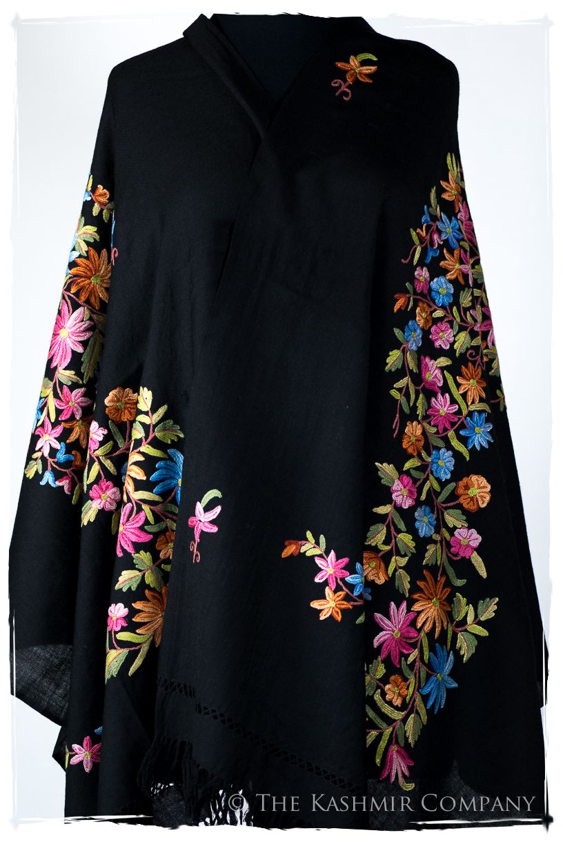 Rivière des Fleurs Céleste Cannes Shawl
