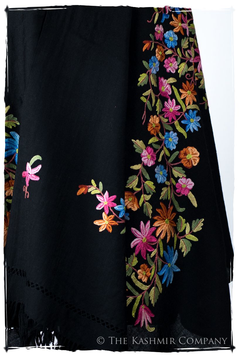 Rivière des Fleurs Céleste Cannes Shawl