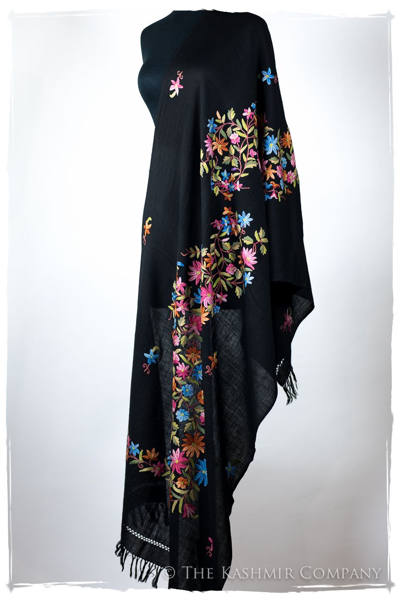 Rivière des Fleurs Céleste Cannes Shawl