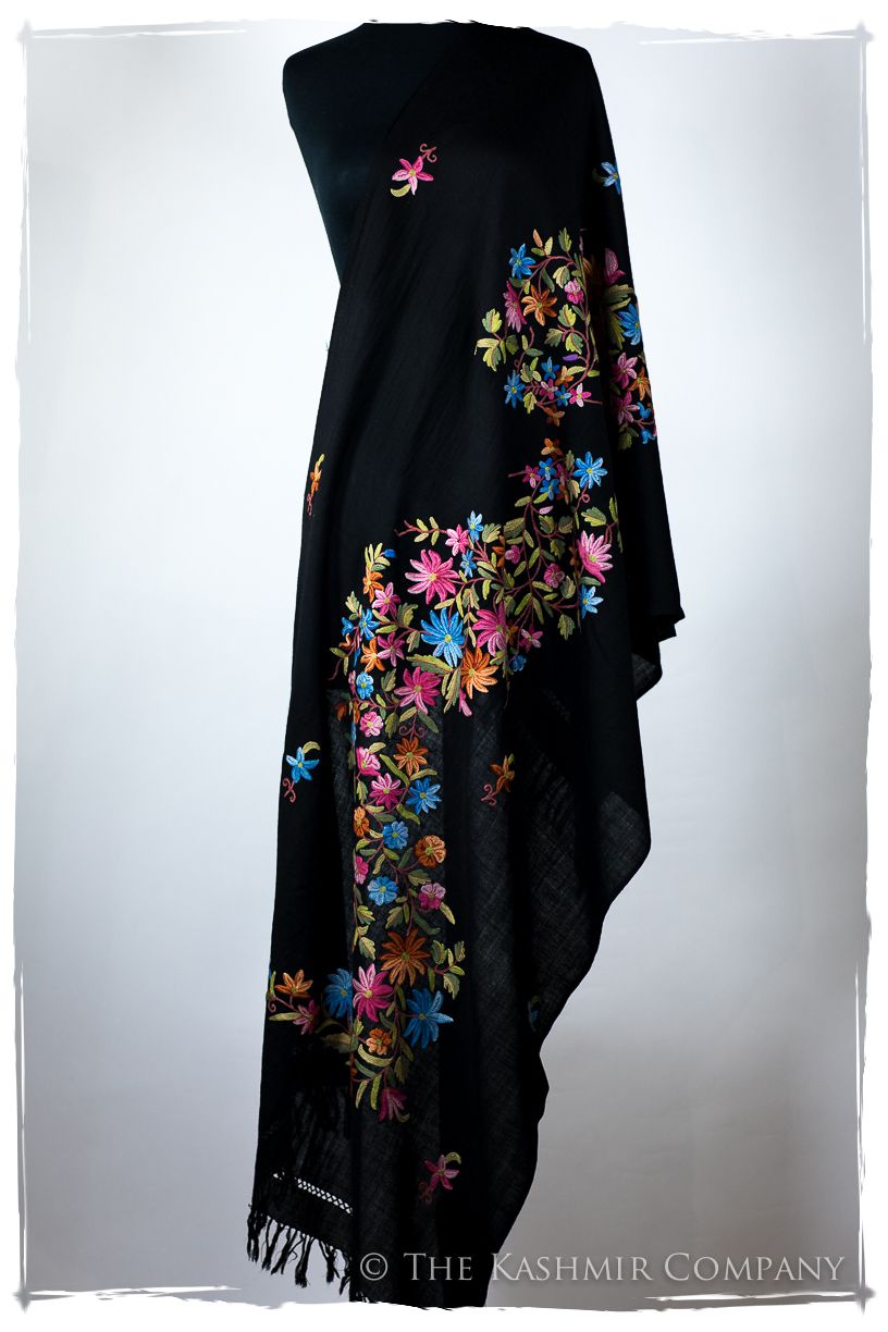 Rivière des Fleurs Céleste Cannes Shawl