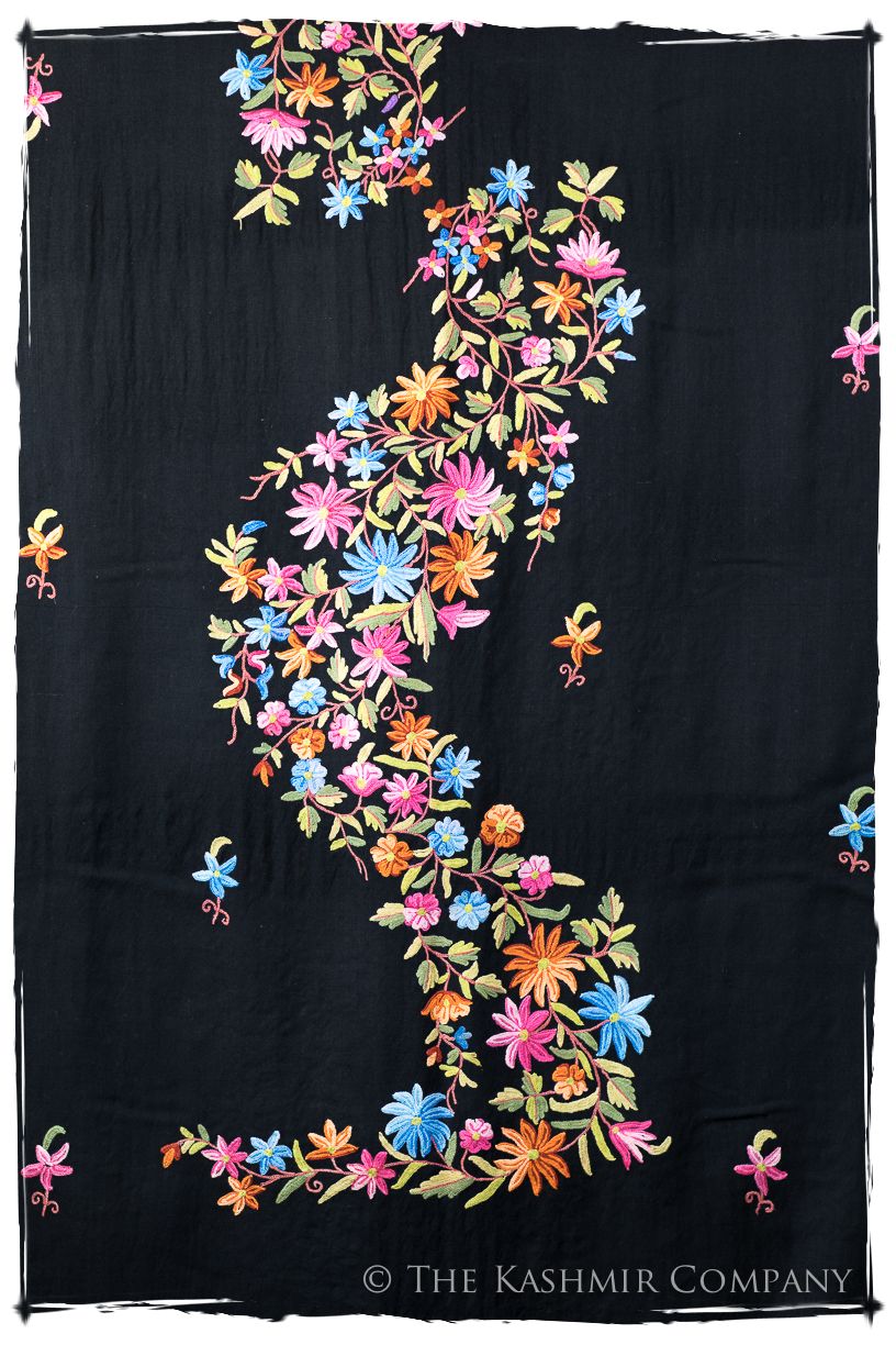 Rivière des Fleurs Céleste Cannes Shawl