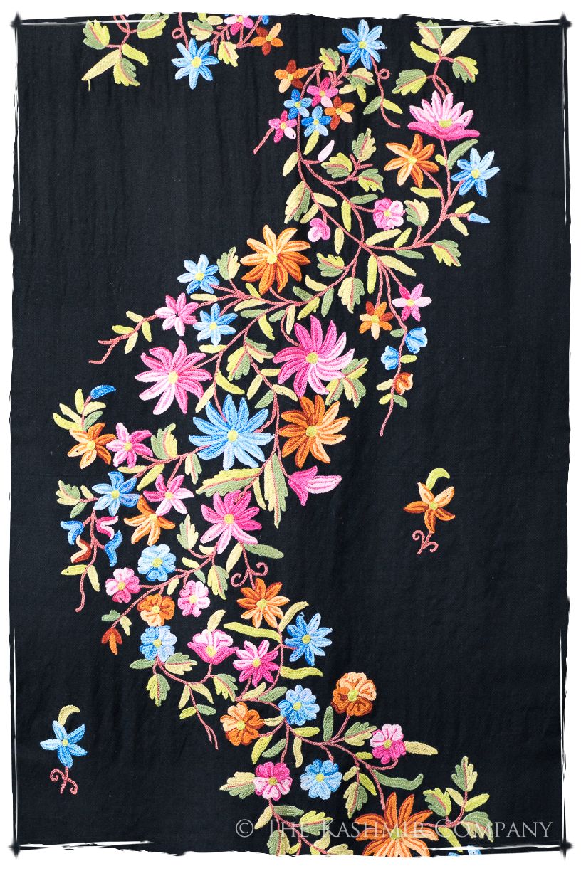Rivière des Fleurs Céleste Cannes Shawl