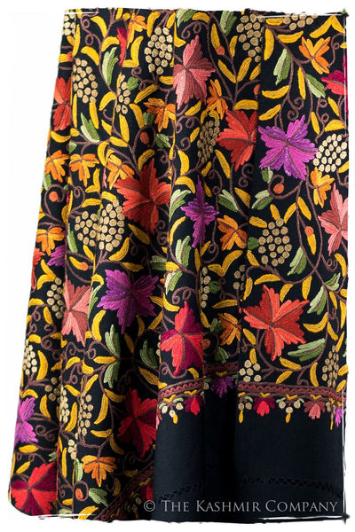 Anastasie Vin Bordeaux Feuilles de Vigne Shawl