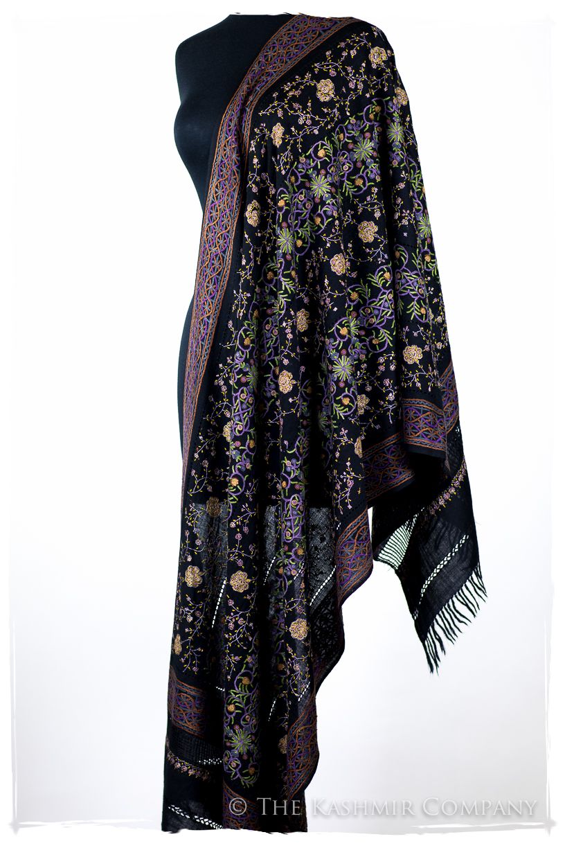 Trois Embroideries Soirée Palais Impérial Française Antiquaires Shawl