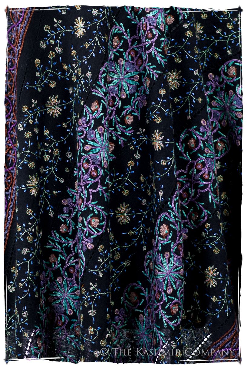 Trois Embroideries Soirée Saphir Bijou Française Antiquaires Shawl
