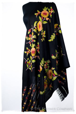 Jardin de Vignes Broderie d'acacia Chaîne Tirée Notre Dame Shawl