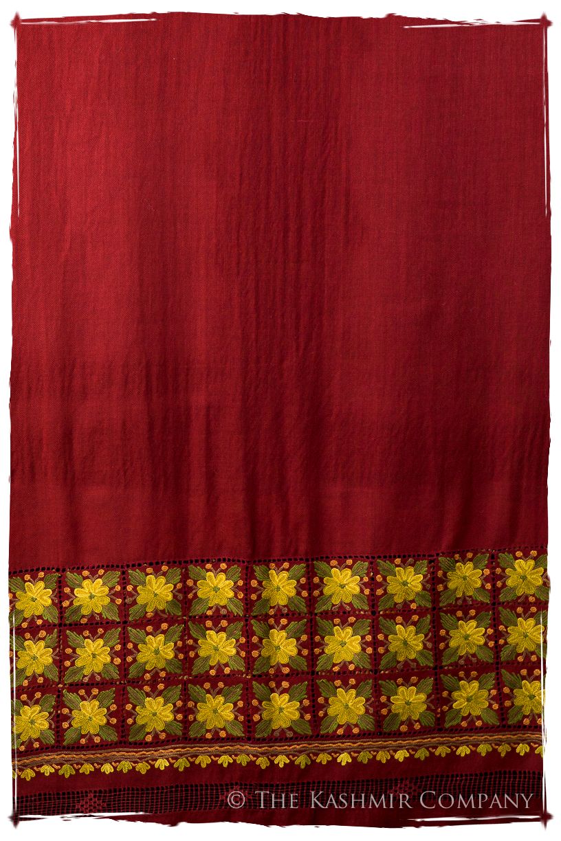 Broderie à cordes tirées Bombay Trois Frontières Shawl