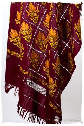 Les Nouvelles Fil Dessiné Fleur Maple Noir Shawl