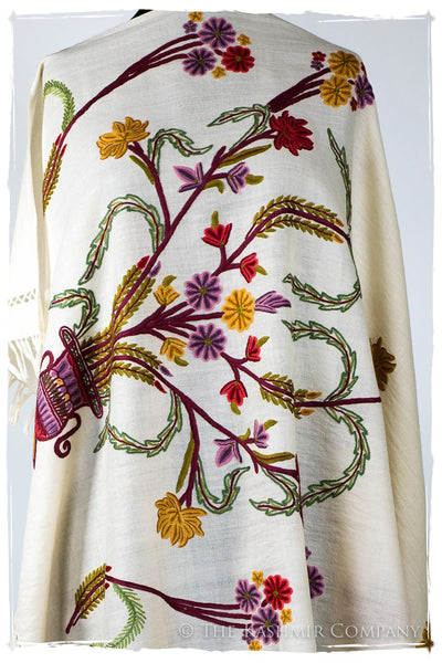 Française Bouquet de Eugénie d'ivoire Provence Shawl