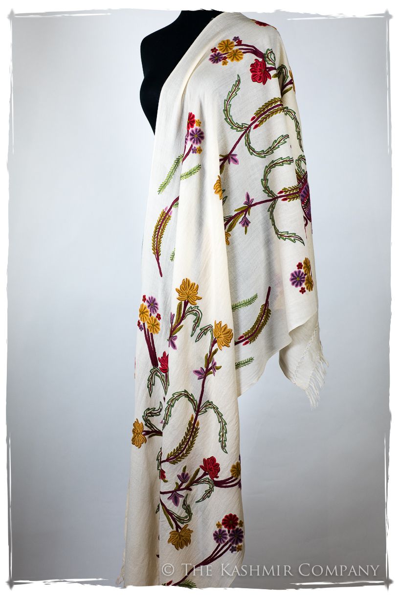 Française Bouquet de Eugénie d'ivoire Provence Shawl