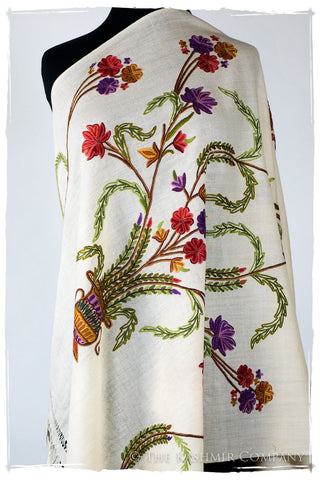 Française Bouquet de Céleste d'ivoire Provence Shawl